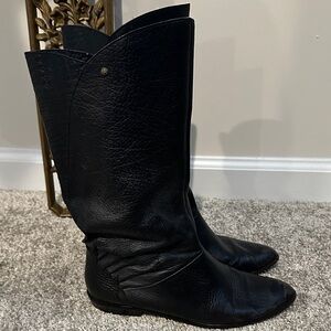 Vintage Etienne Agnier Black Slouch Boots. Size 8.5N